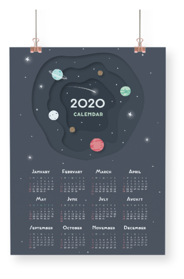 Buy Photo Poster Calendar Online Printing | Print Spot