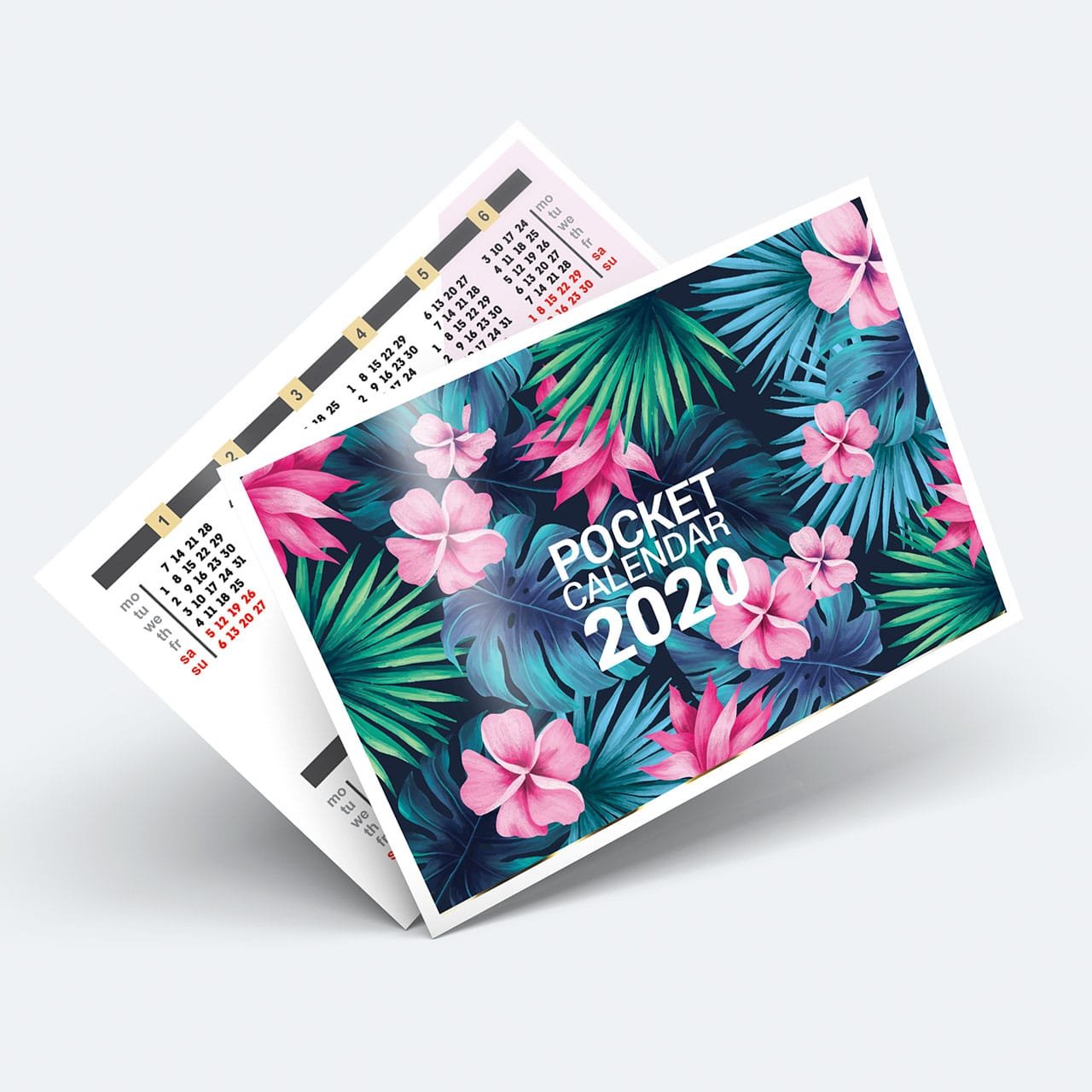 PERSONALIZED HANDY POCKET CALENDARS PRINT SPOT