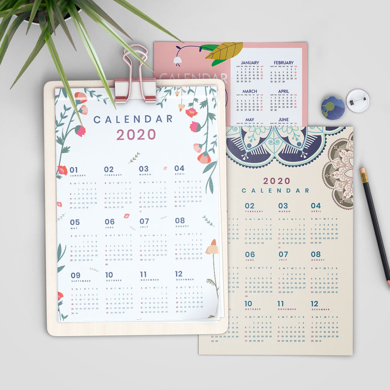 mini sticky calendars