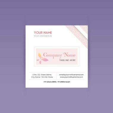 Square Business Cards-Square Visiting Cards-Single Side
